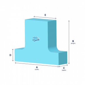 T-Shaped Curved Foam Cut to Size