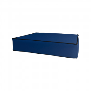 Outdoor Royal Blue Fabric With Black Piping Trim