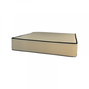 Outdoor Beige Fabric With Black Piping Trim